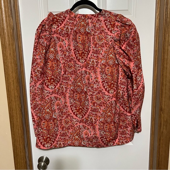 J. Crew NWT- Puff Sleeve Top in Paisley Women's Size 2XL - Picture 7 of 7